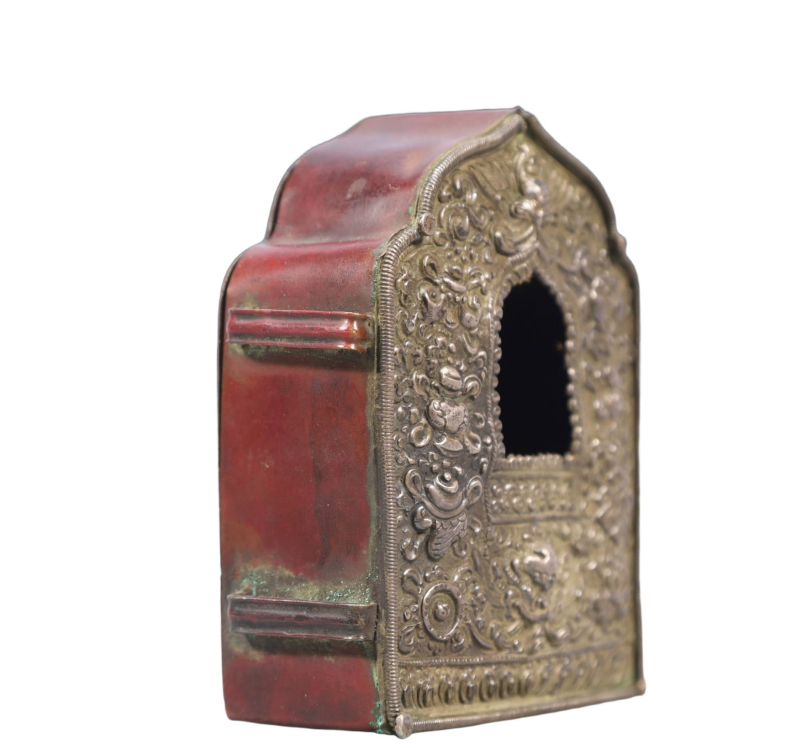A Rare Bronze Flower Pattern Niche - 3