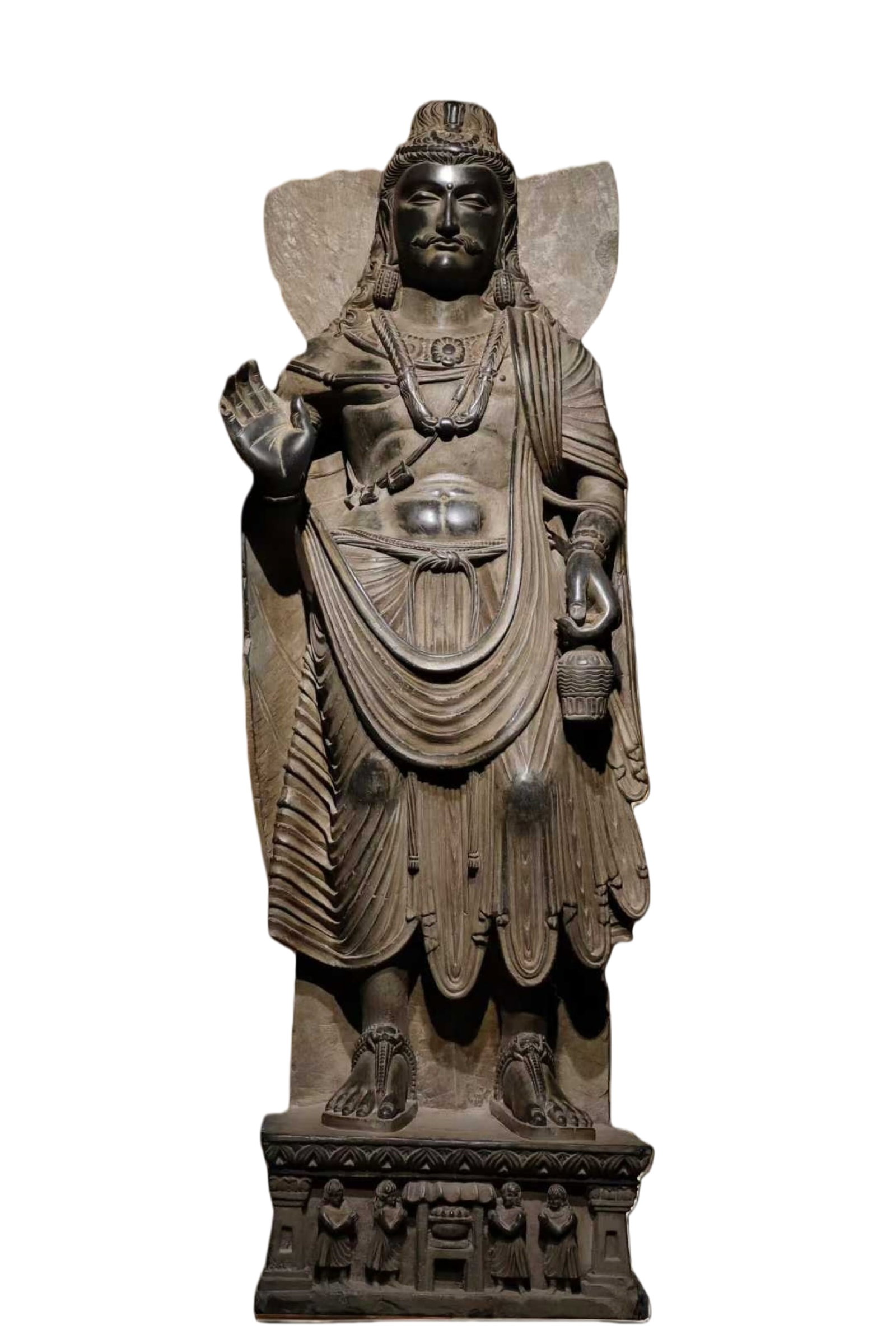 A Solemn Schistose Statue of Gandhara (1 of 9)