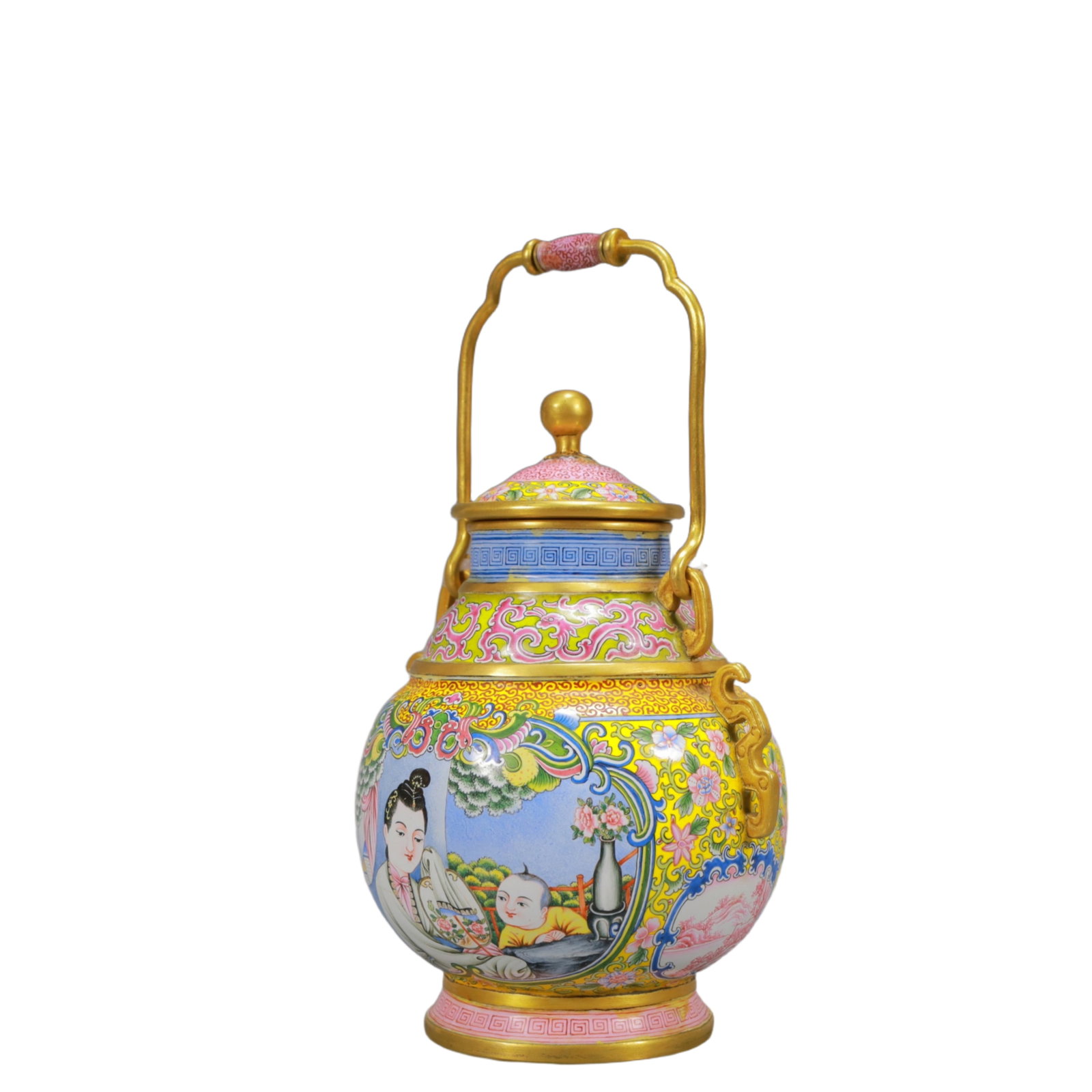An Exquisite Painted Enamel Figure Pattern Jar - 2