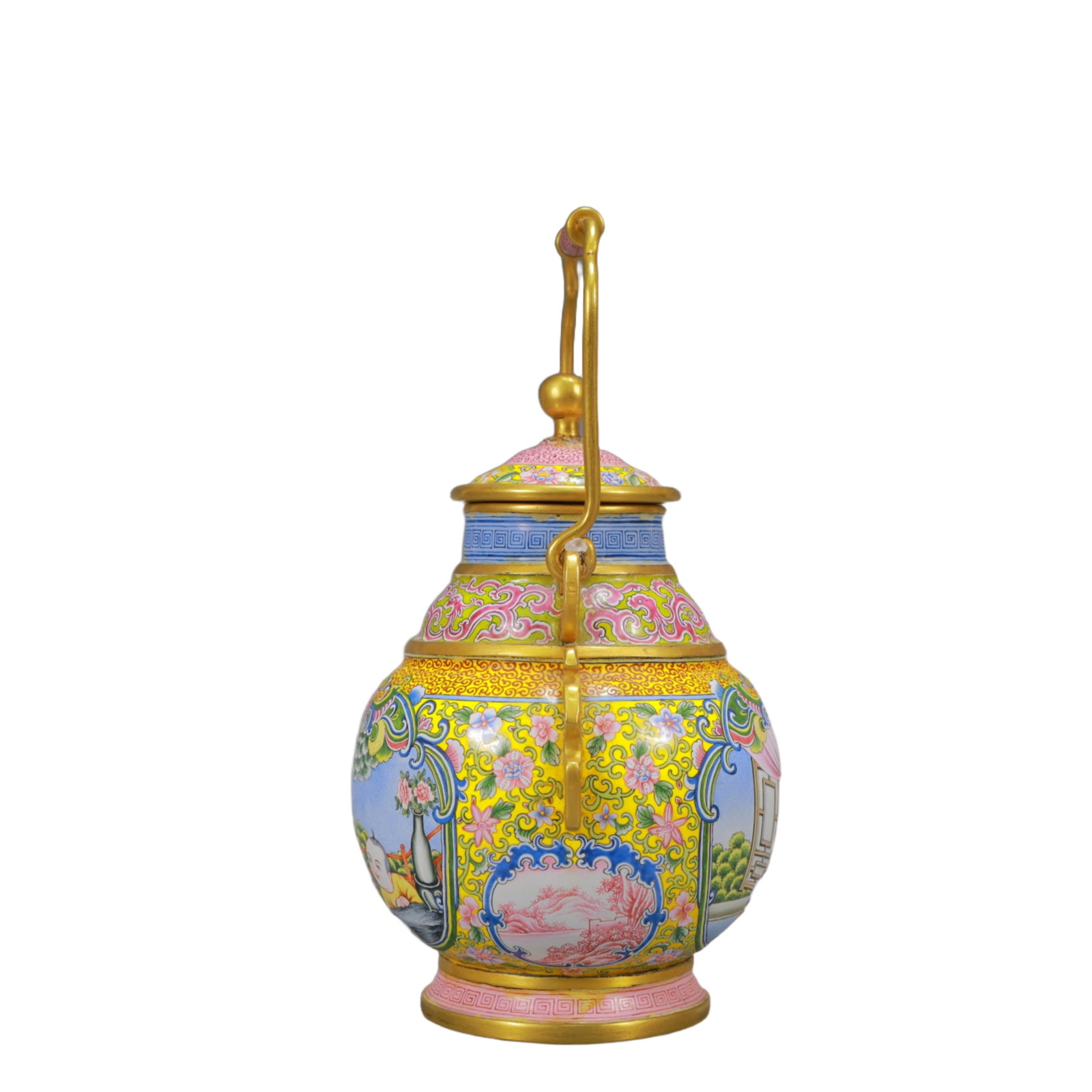 An Exquisite Painted Enamel Figure Pattern Jar - 3
