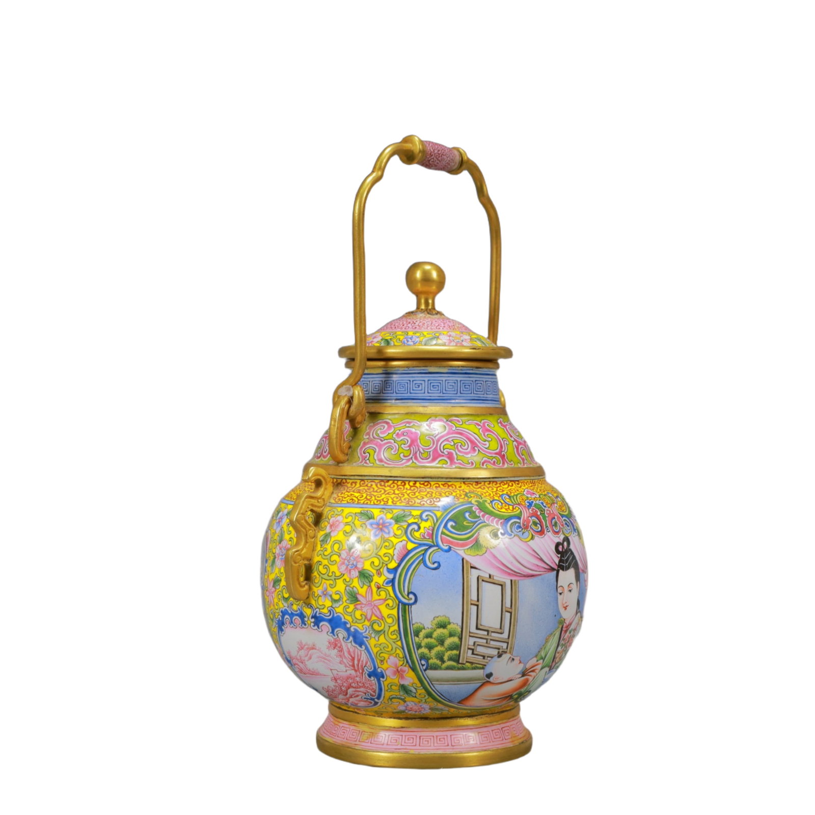 An Exquisite Painted Enamel Figure Pattern Jar - 4