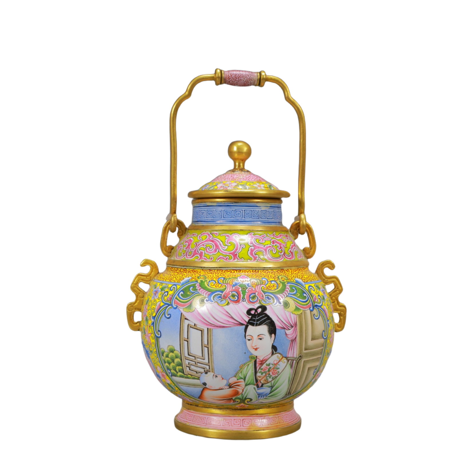An Exquisite Painted Enamel Figure Pattern Jar - 5
