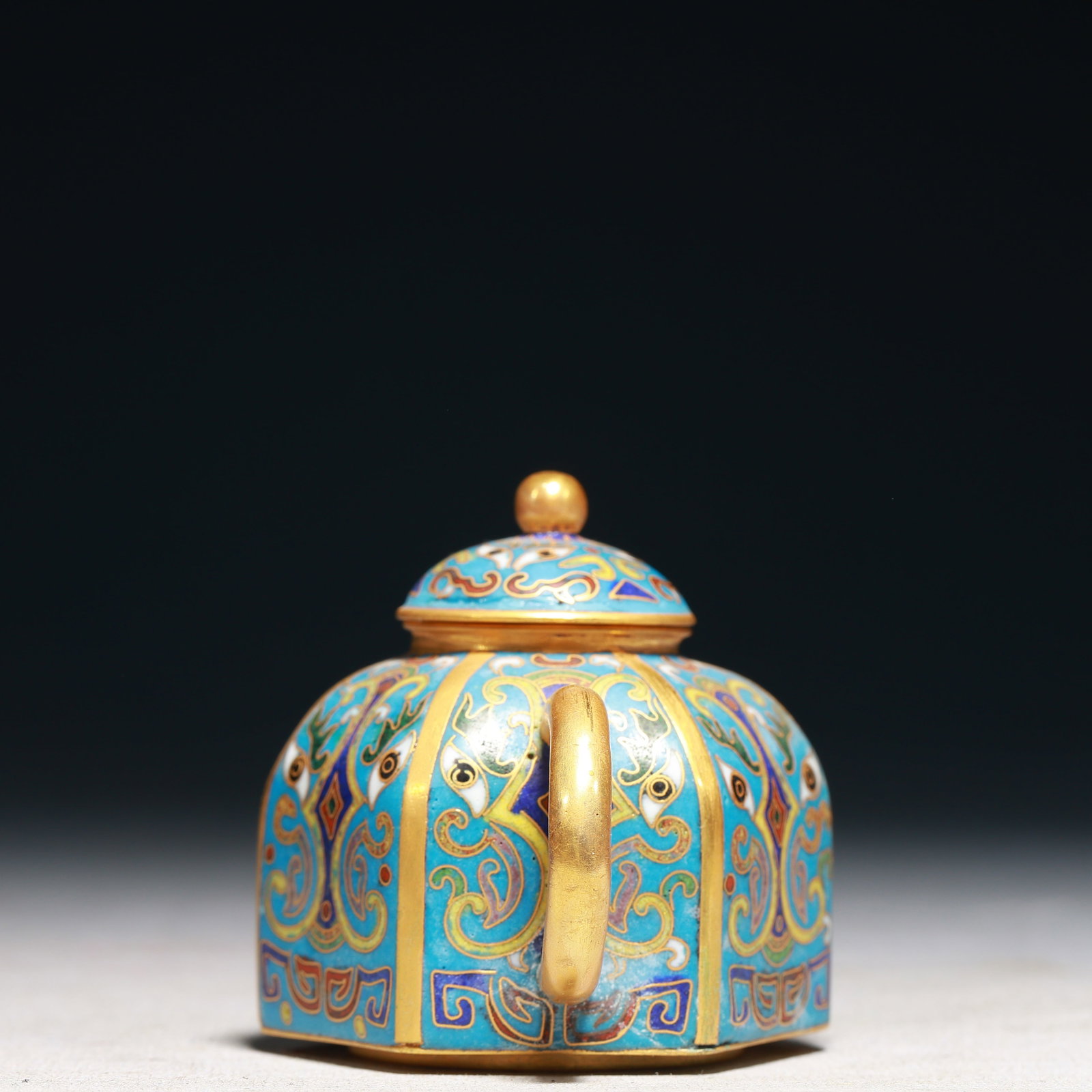 An Exquisite Cloisonne Beast-Face Pattern Teapot - 6