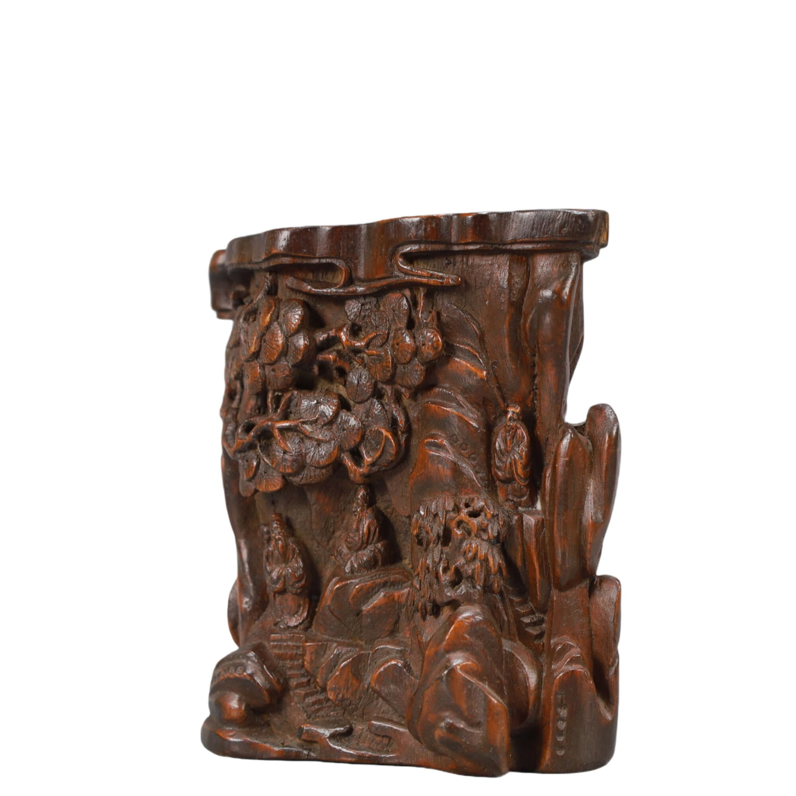 An Exquisite Eaglewood Figure Pattern Brush Pot - 2