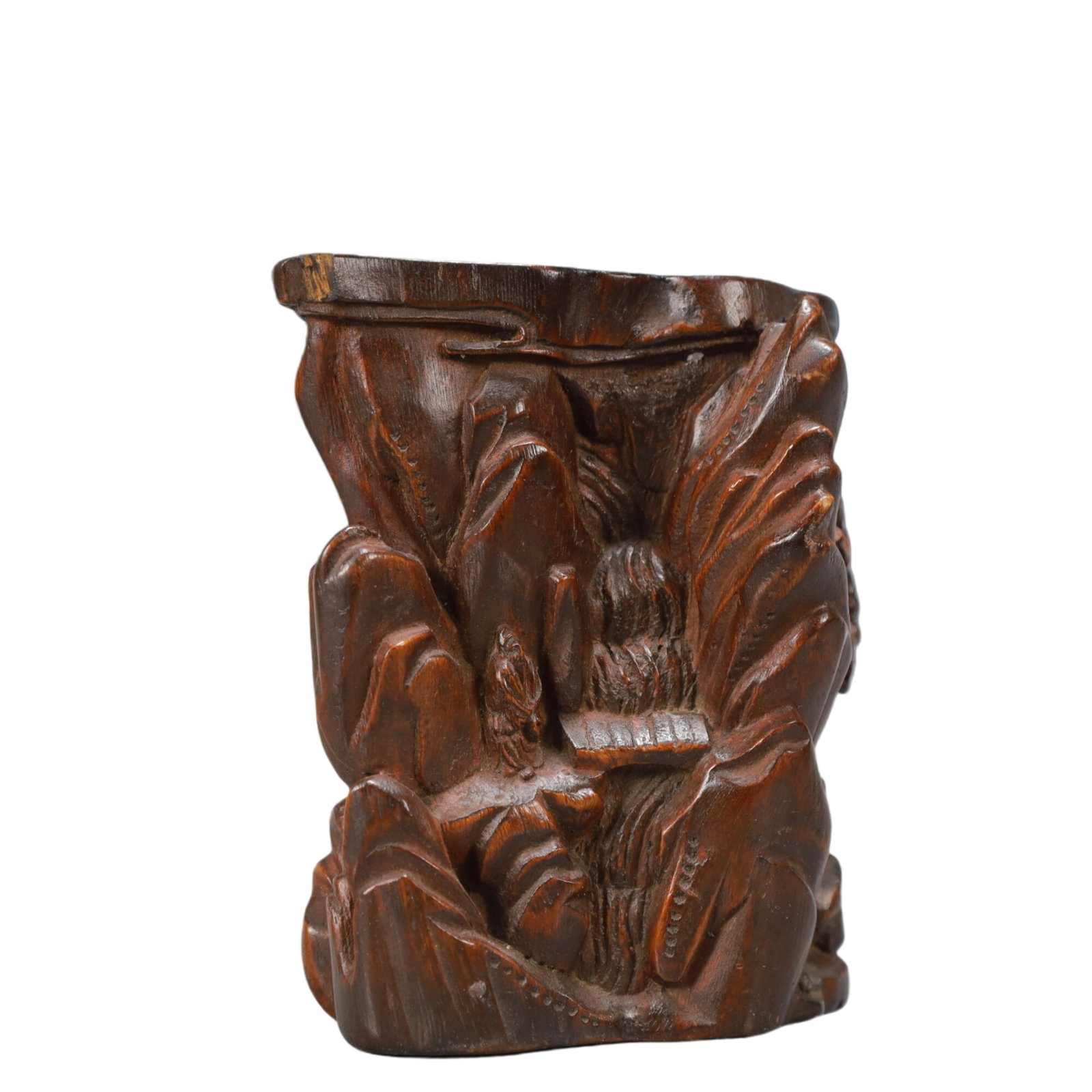 An Exquisite Eaglewood Figure Pattern Brush Pot - 3