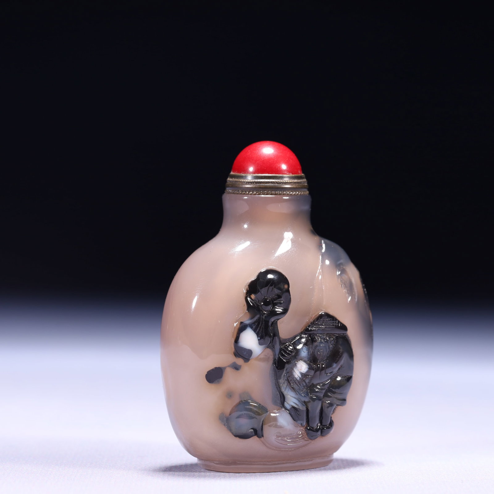 An Exquisite Agate Figure Pattern Snuff Bottle - 7