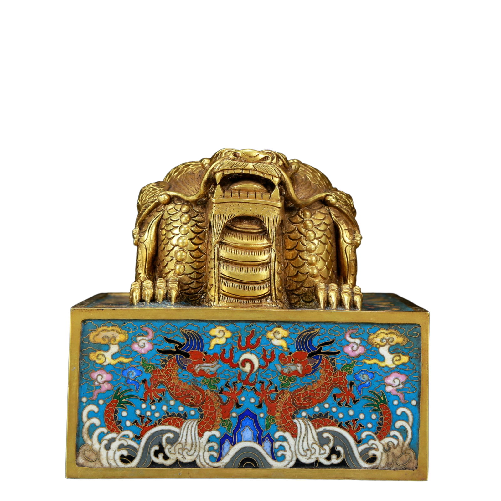 A Fine Cloisonne Dragon Pattern Seal - 3