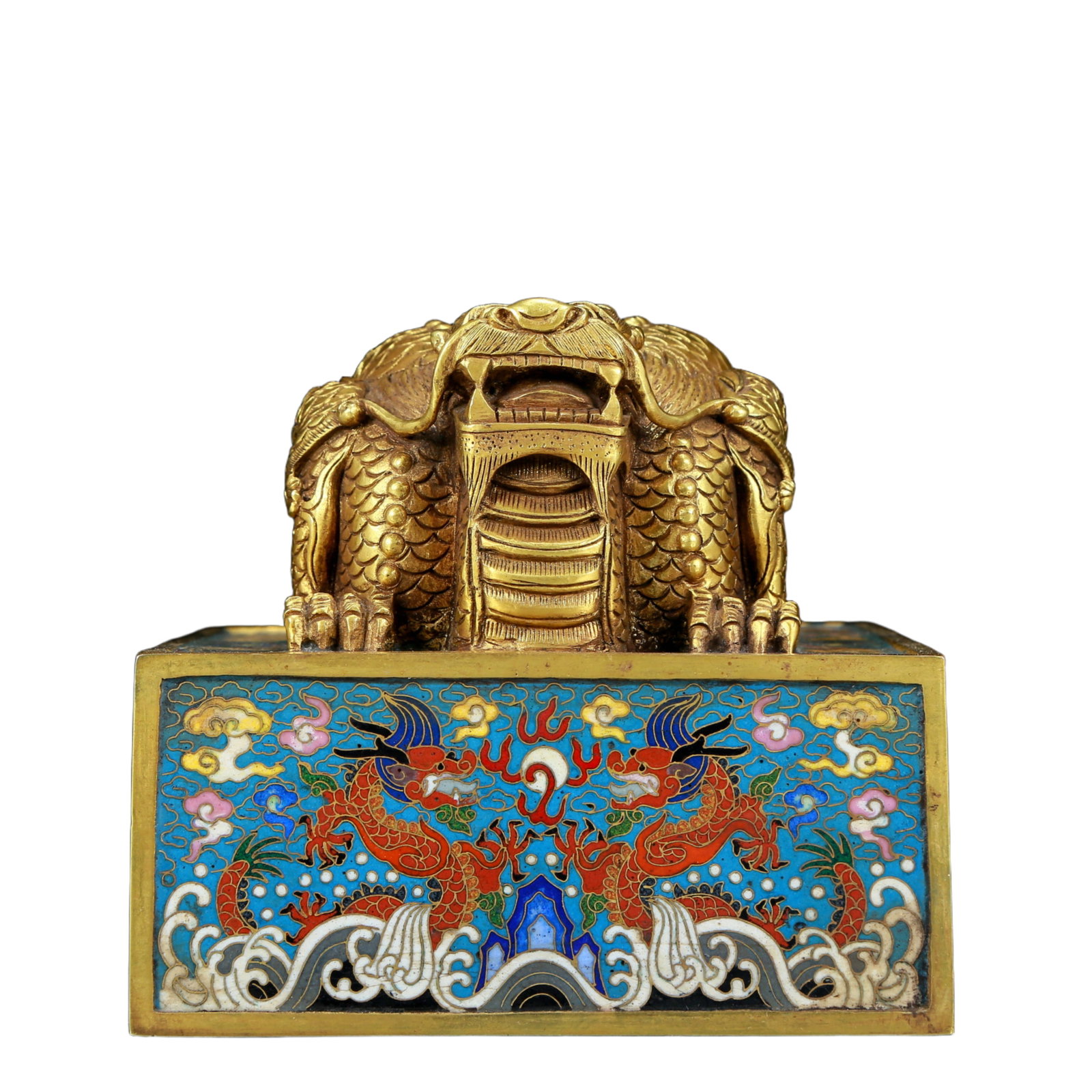A Fine Cloisonne Dragon Pattern Seal - 5
