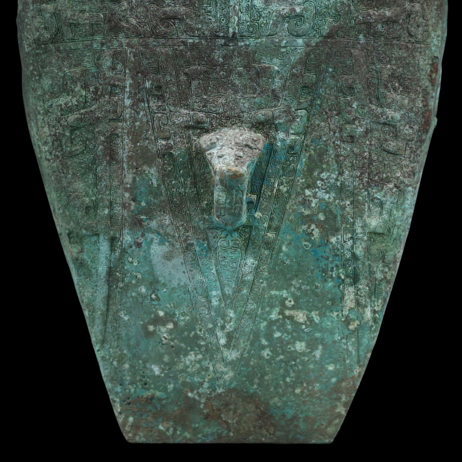 A Precious Bronze Beast-Face Pattern Bottle - 3