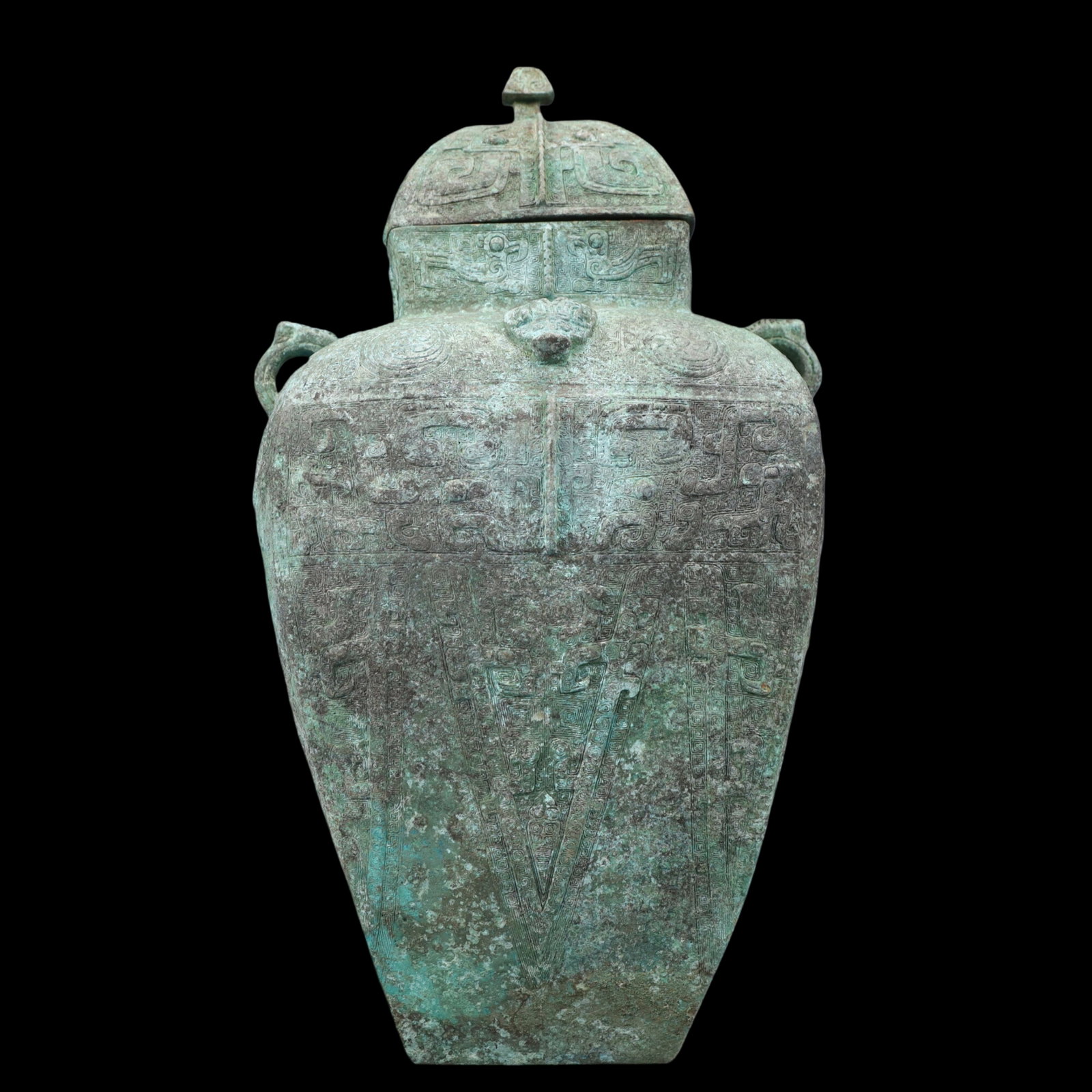 A Precious Bronze Beast-Face Pattern Bottle - 5