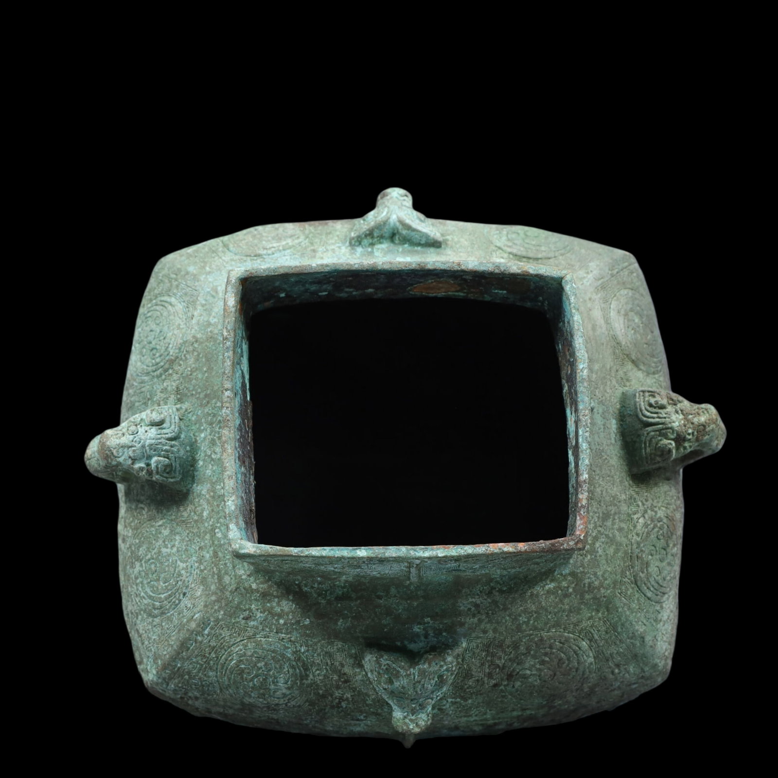 A Precious Bronze Beast-Face Pattern Bottle - 7