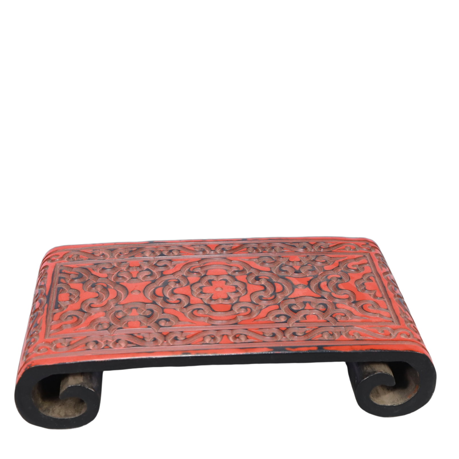 A Rare Wooden Lacquer Painted Color Flower Pattern End Table (1 of 5)