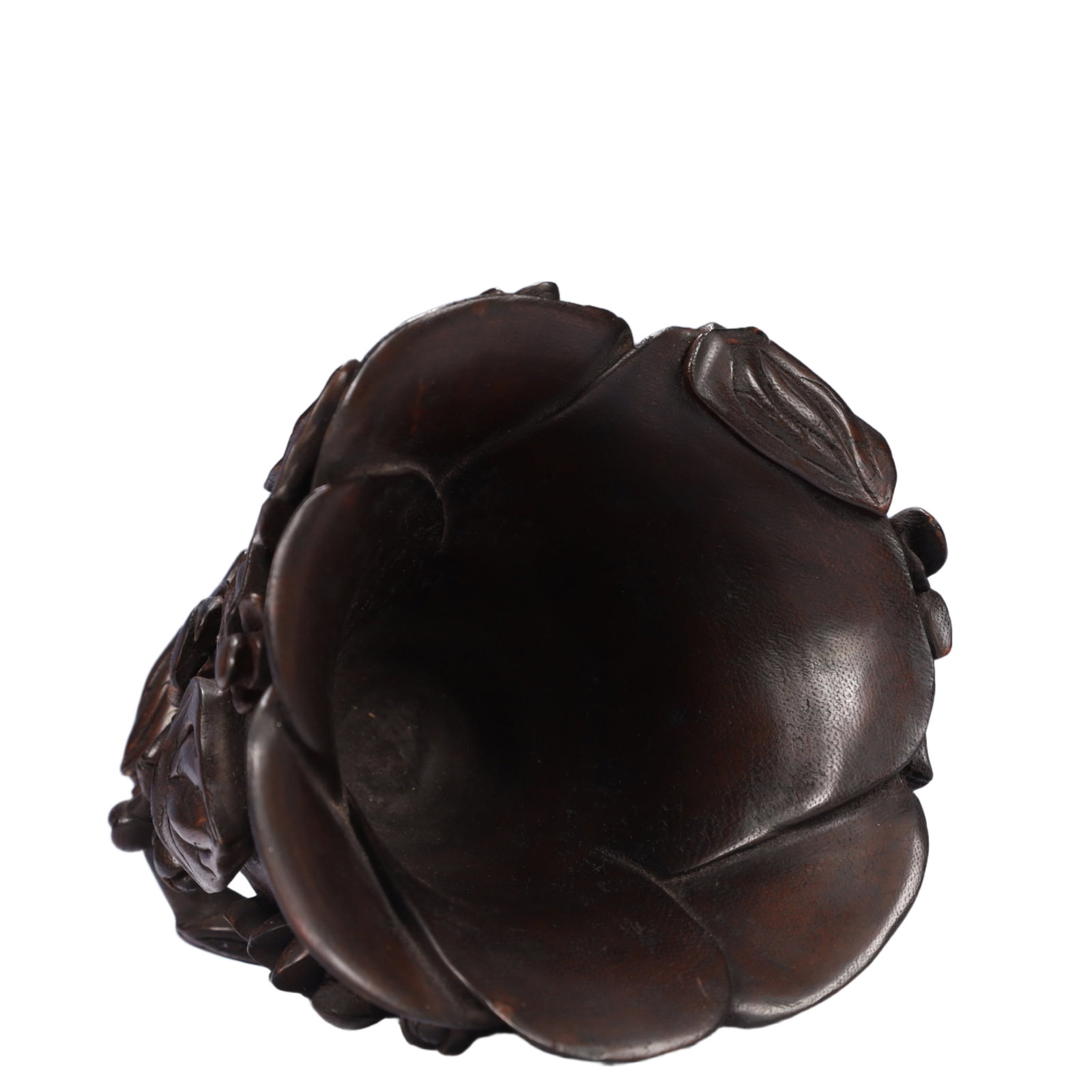 An Exquisite Redwood Flower Pattern Cup - 7