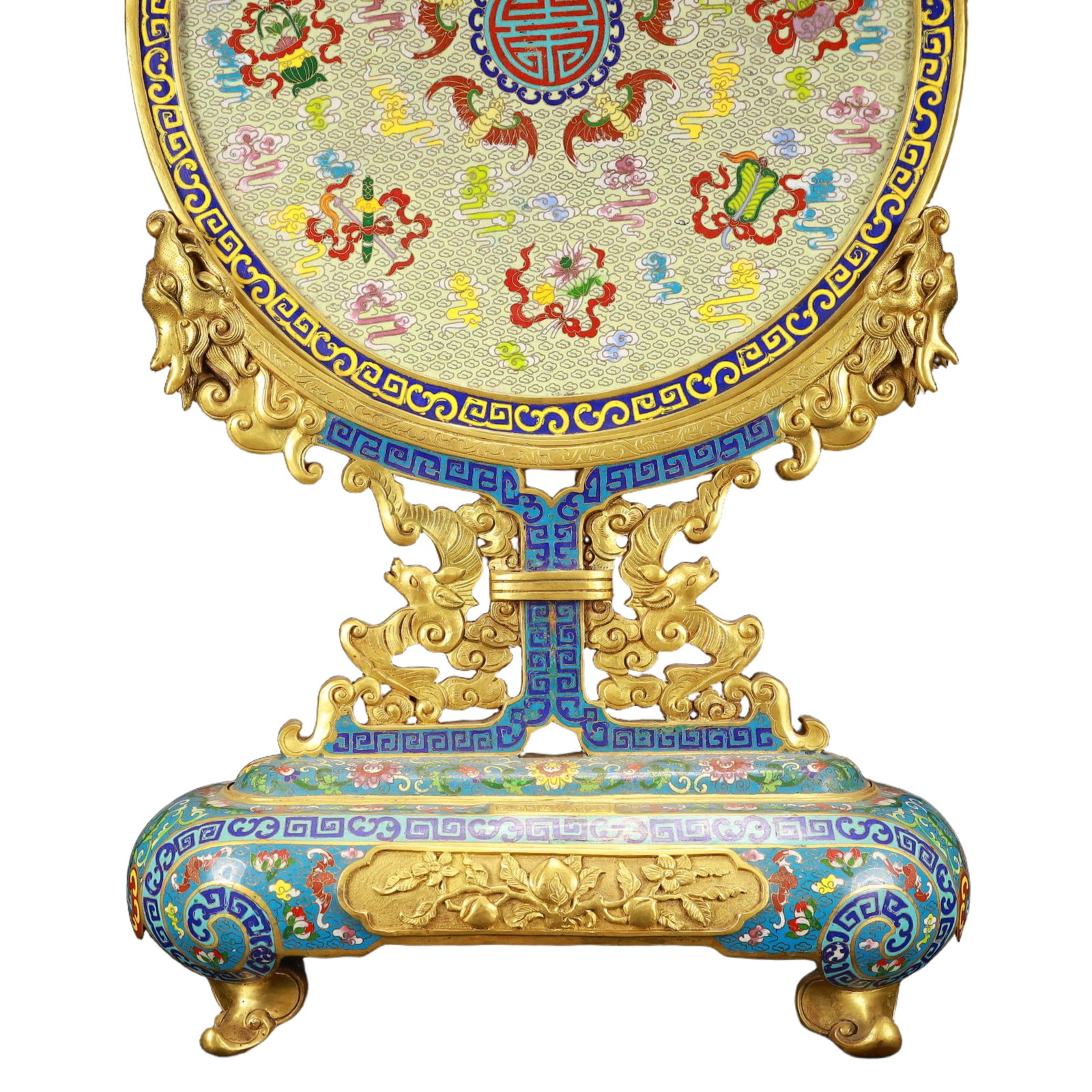 A Huge Cloisonne Landscape Pattern Screen - 11