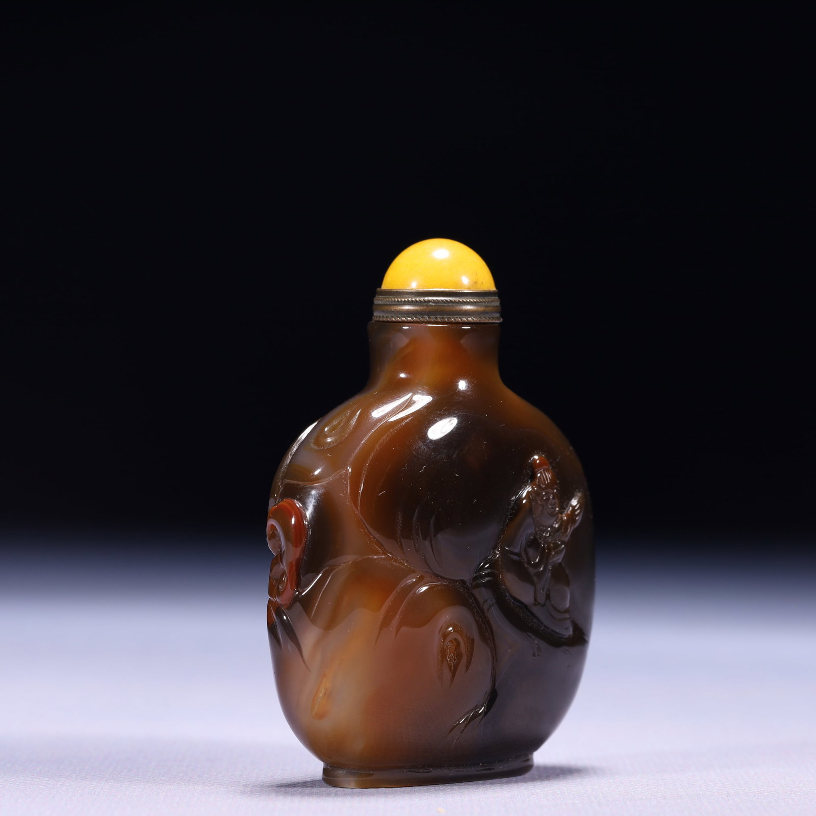 An Exquisite Agate Figure Pattern Snuff Bottle - 4