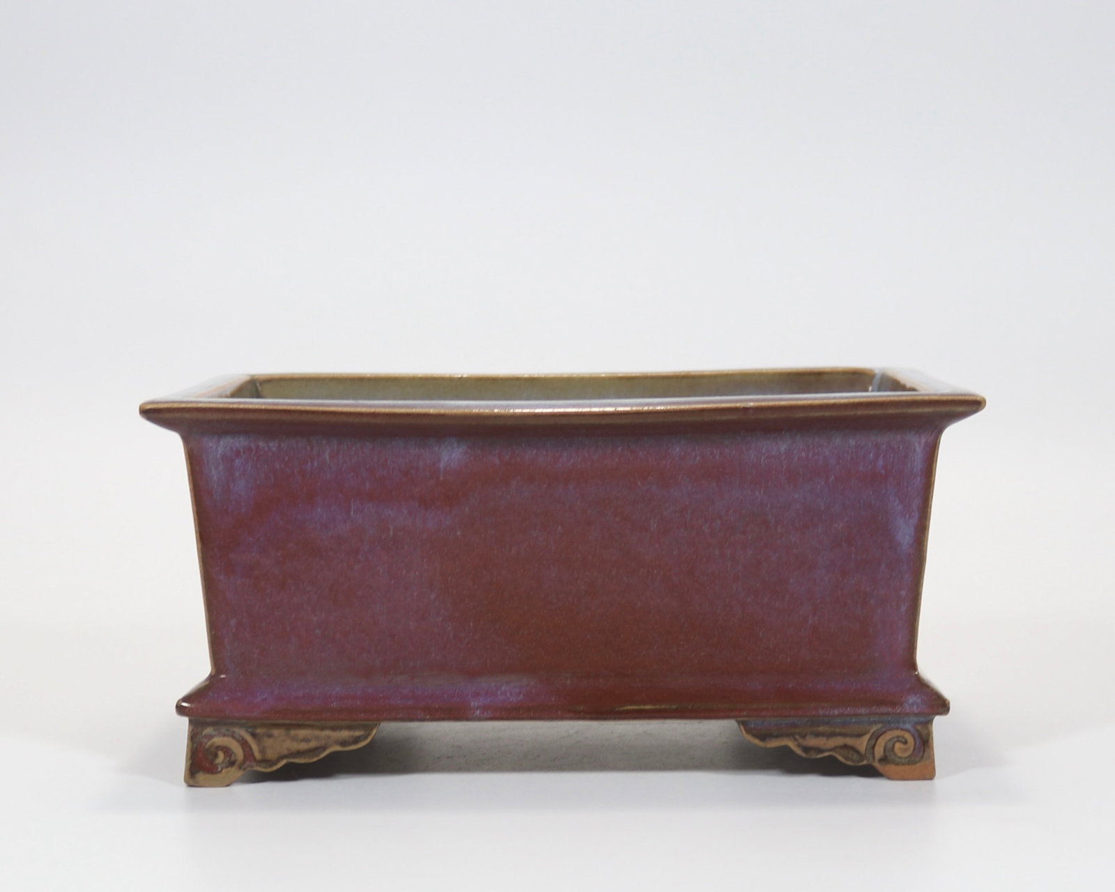 A fine Jun ware rose-purple rectangular flower tray (1 of 9)