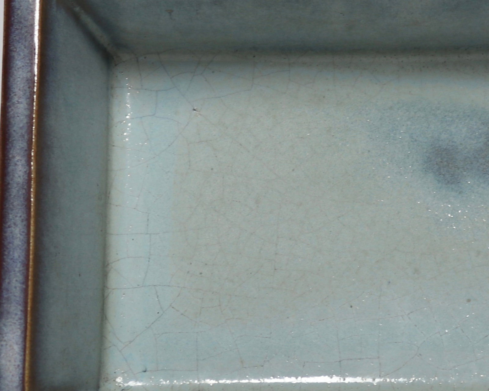 A fine Jun ware rose-purple rectangular flower tray - 8