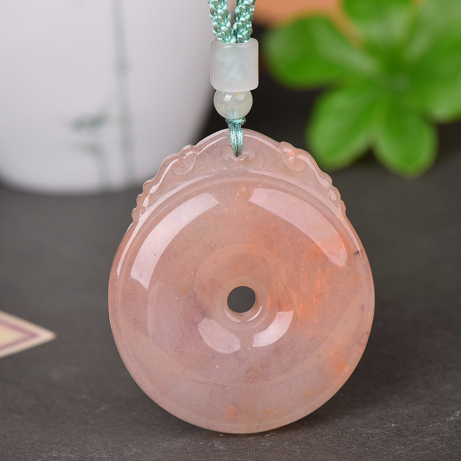 An Exquisite Jadeite Pendant: An Exquisite Jadeite Pendant,Size:46×52mm 翡翠挂件