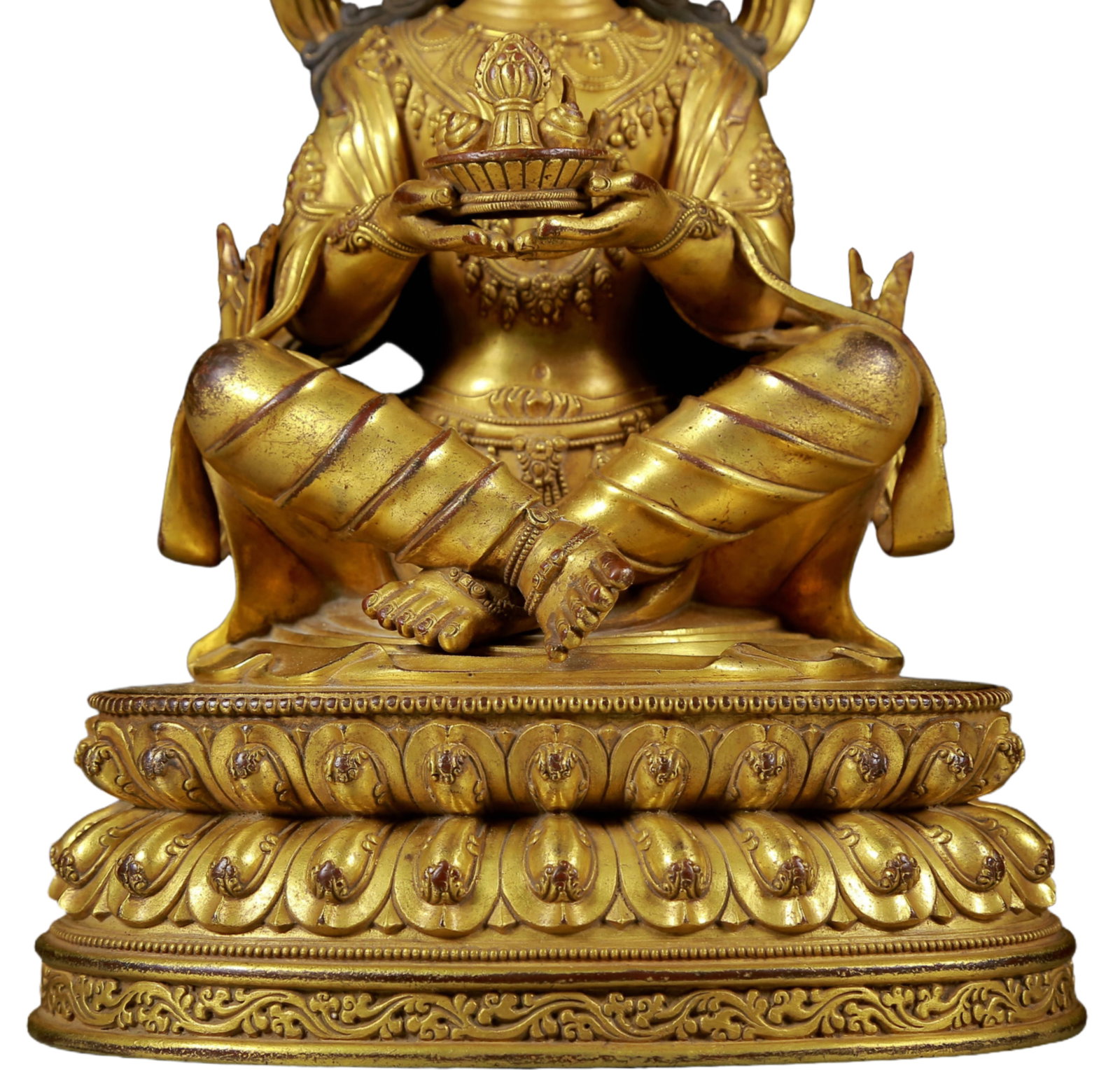 Two solemn gilt bronze figures - 13