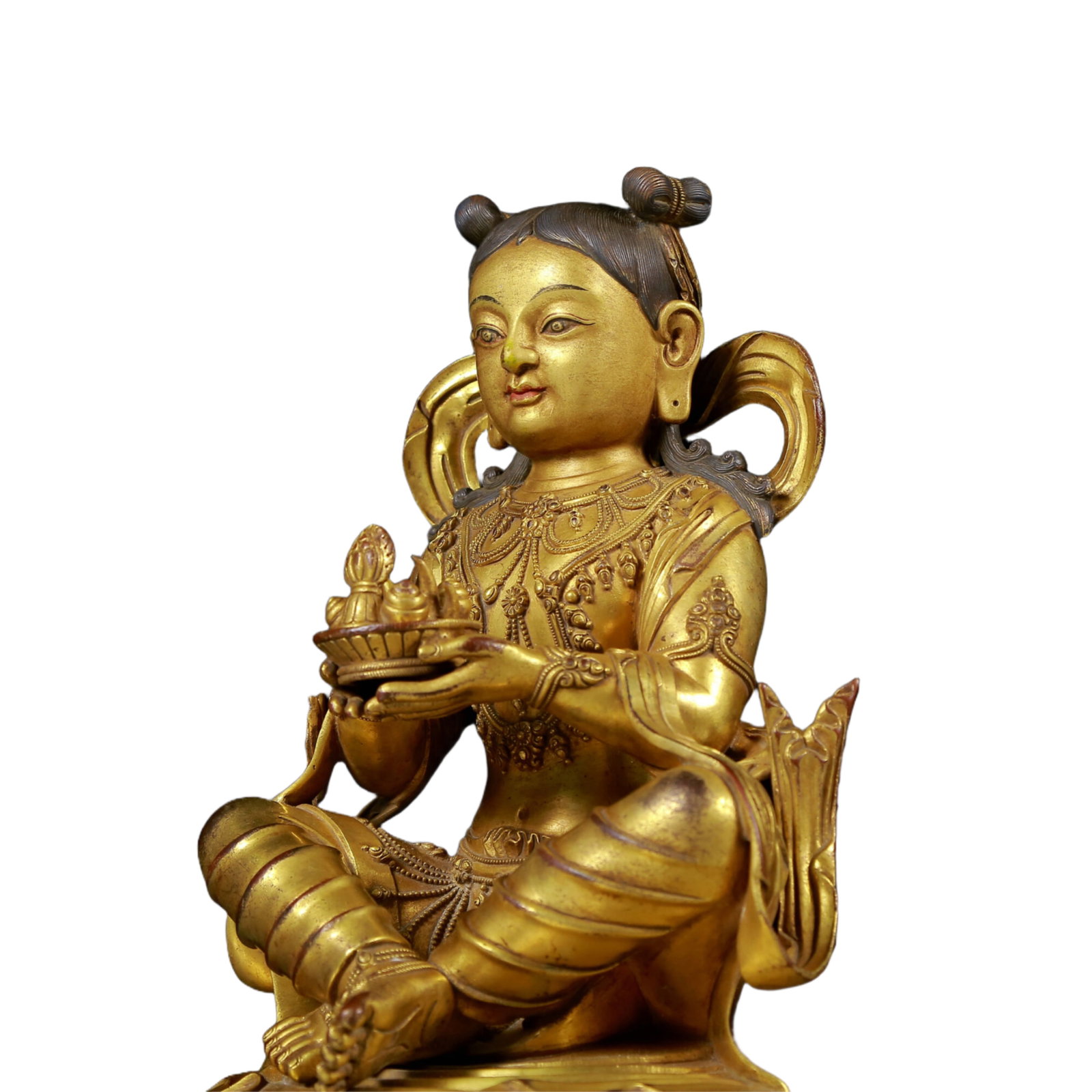 Two solemn gilt bronze figures - 15