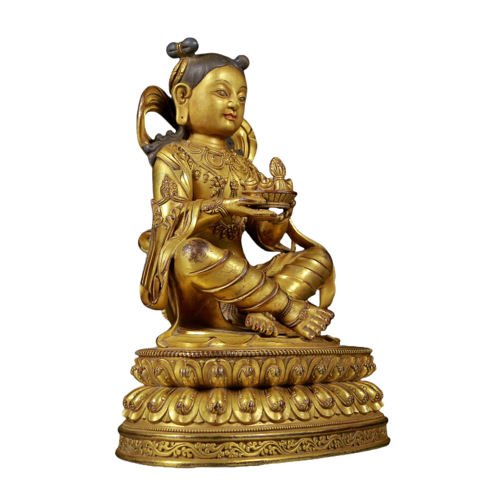 Two solemn gilt bronze figures - 16