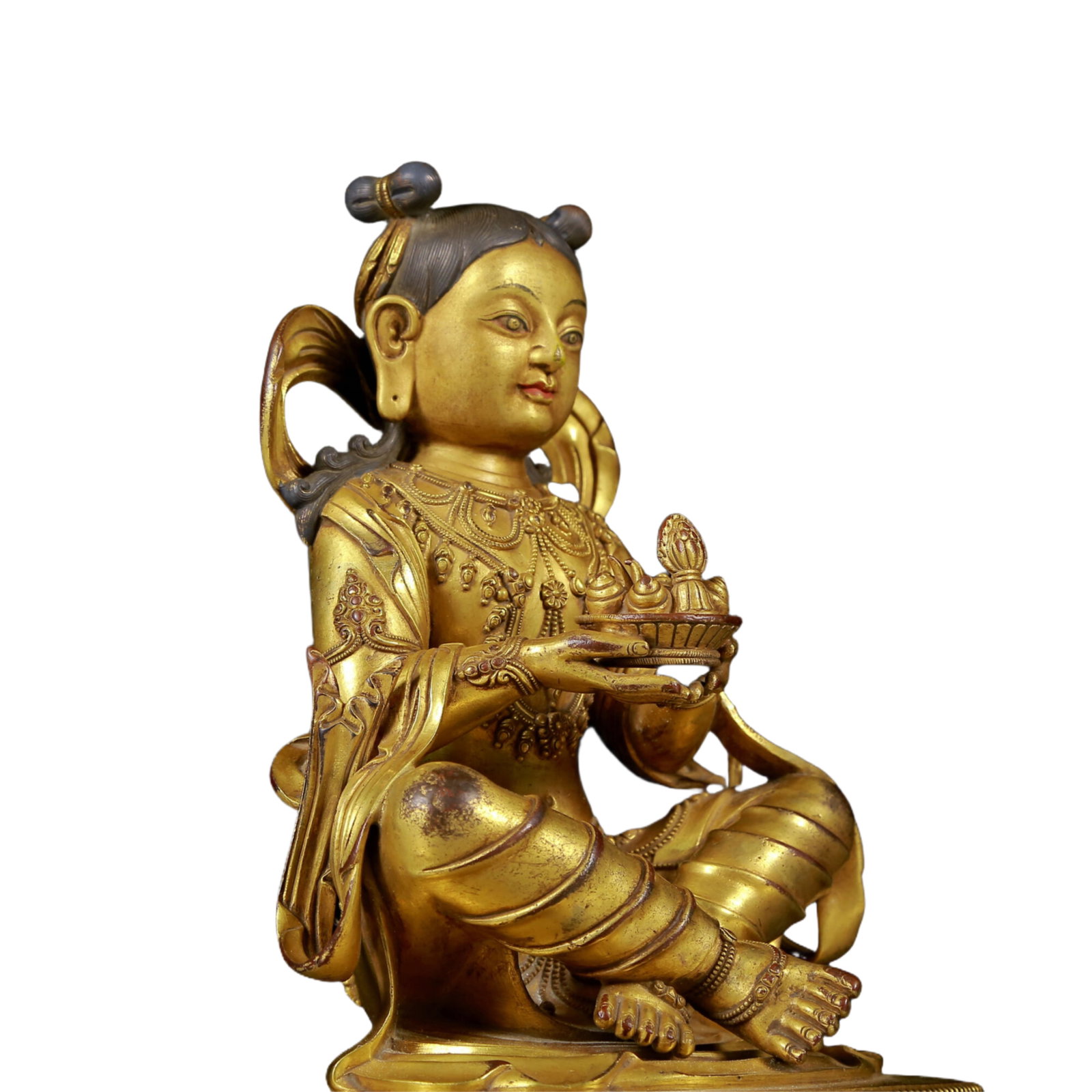 Two solemn gilt bronze figures - 17