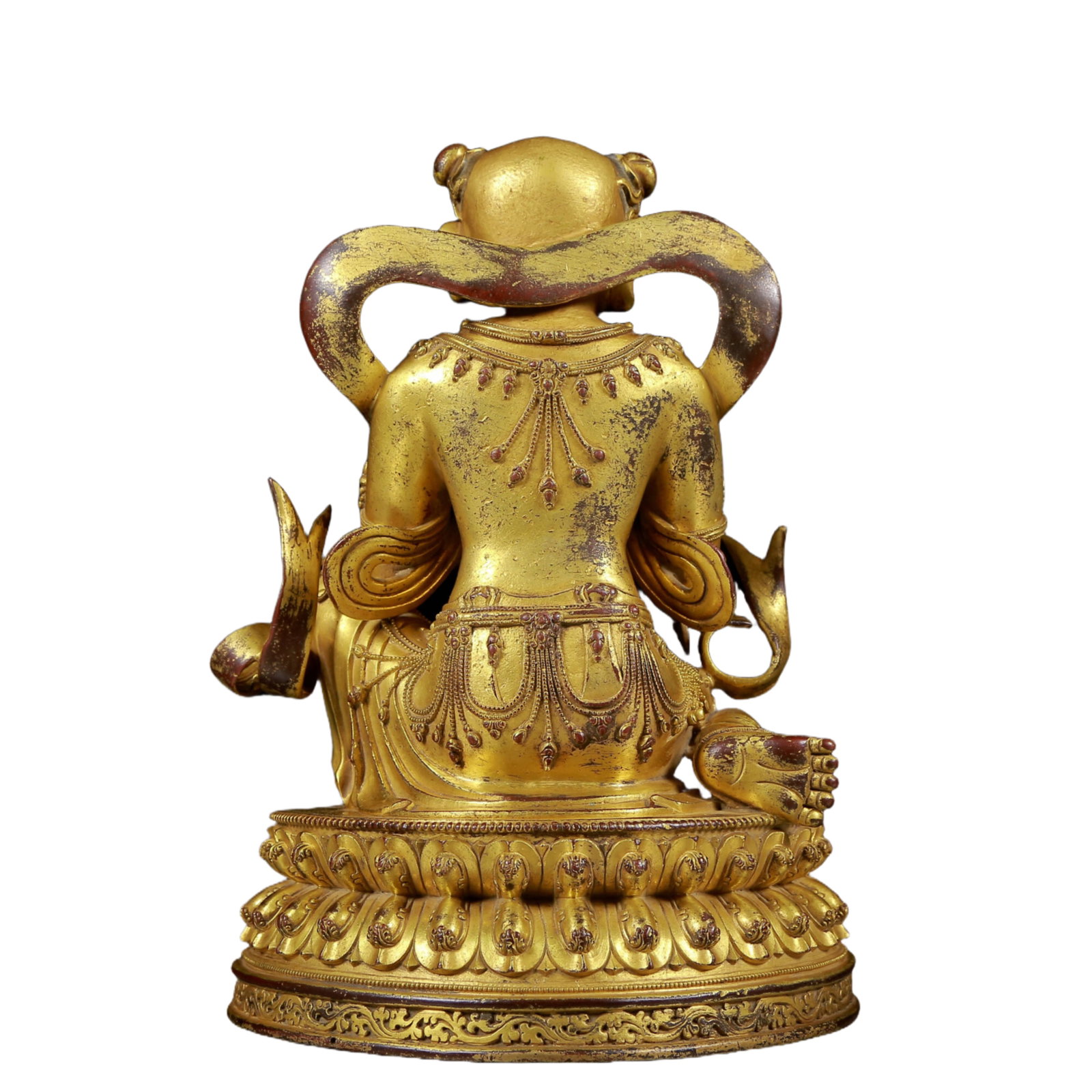Two solemn gilt bronze figures - 9