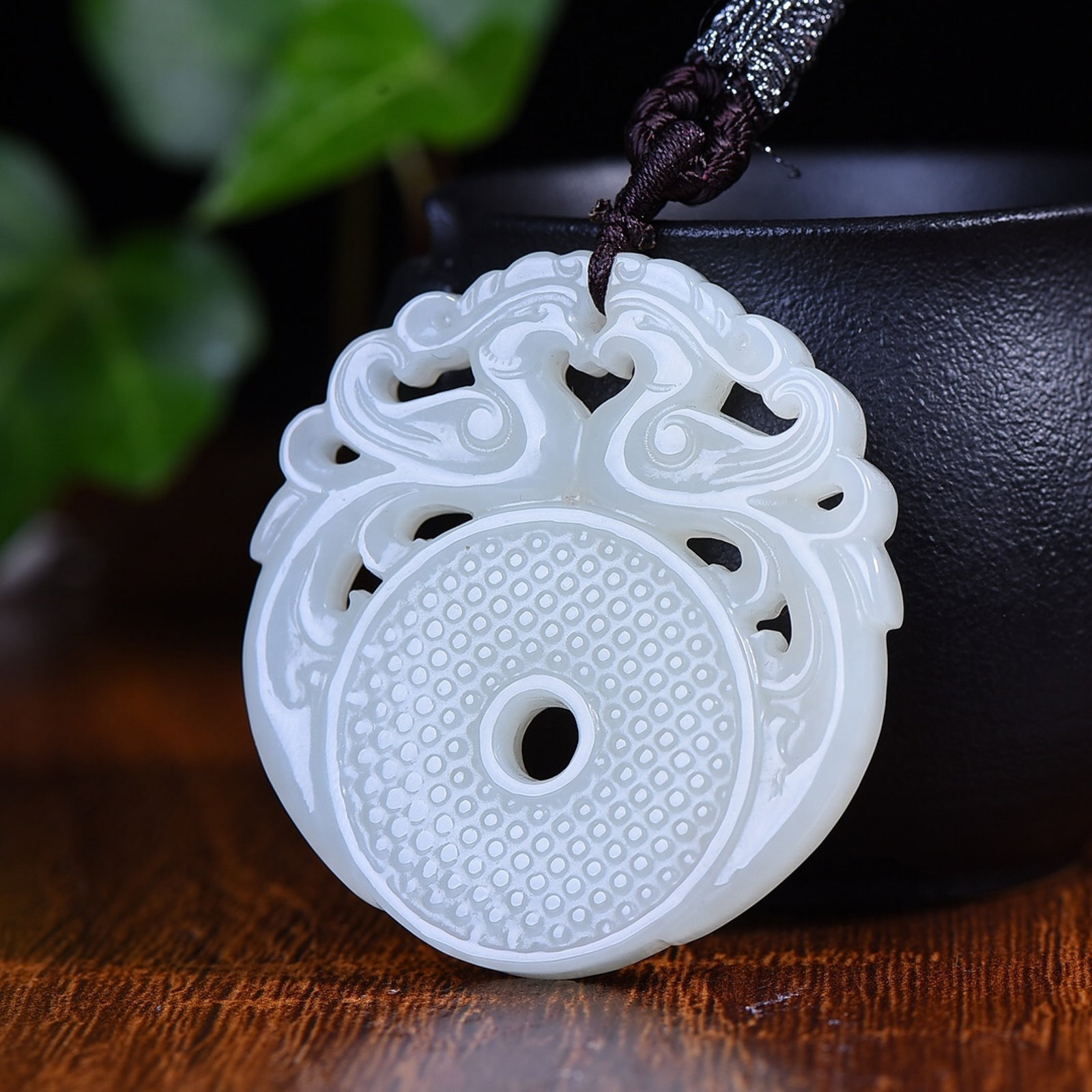 An Exquisite White Jade Phoenix Pattern Pendant - 3