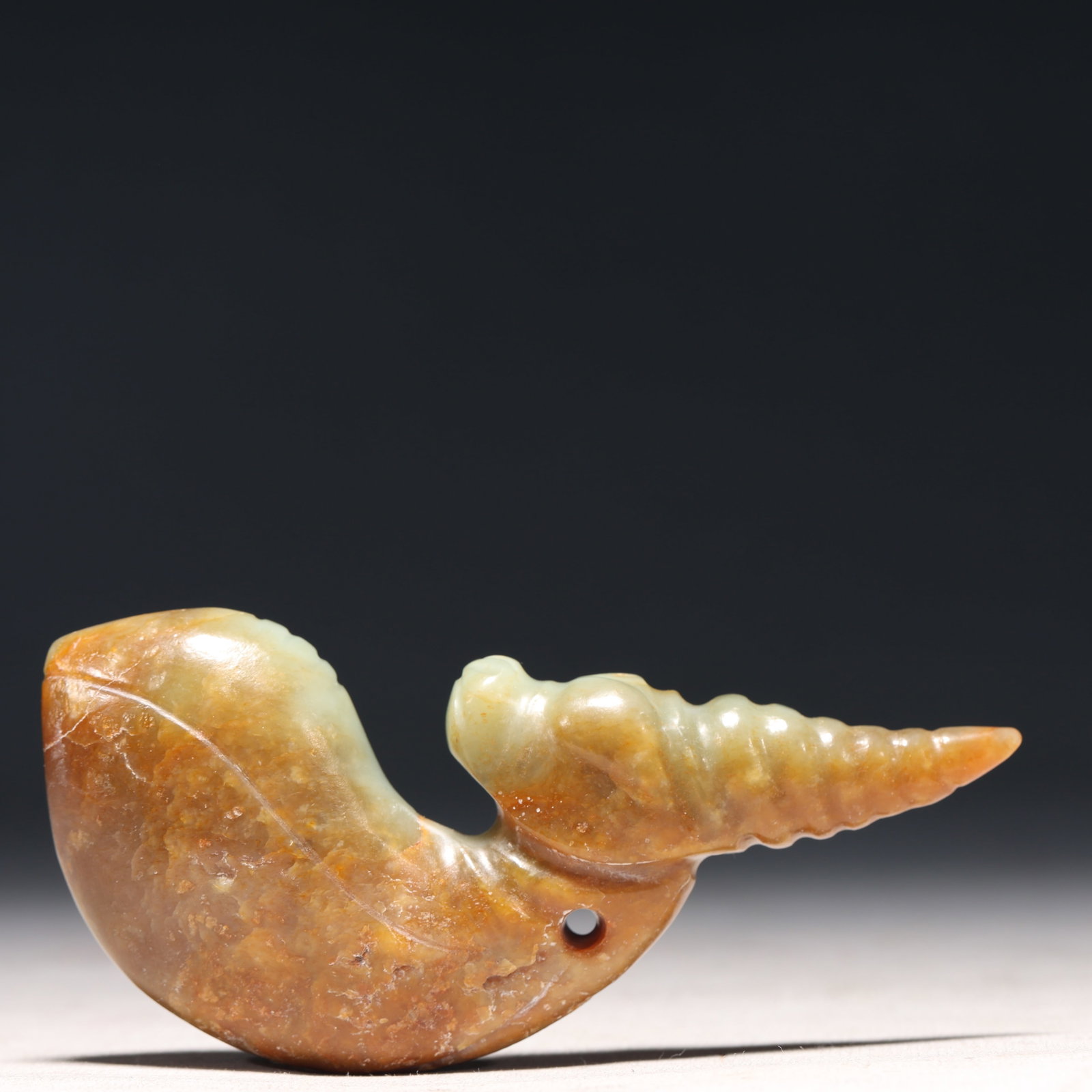 An Archaic Hongshan Culture Greenish Jade Pendant: An Archaic Hongshan Culture Greenish Jade Pendant,Ancient Time, China,Size:2.2inx0.8inx4.7in,Weight:192g