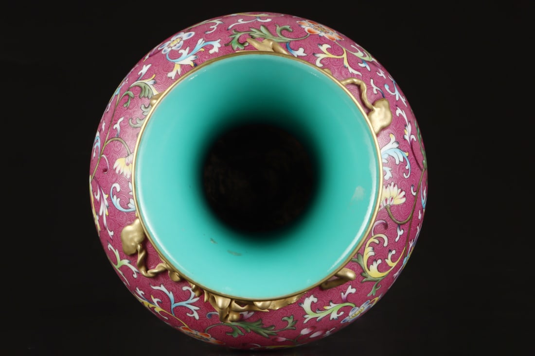 An Exquisite Ruby Red-Glazed Lotus Pattern Dragon Vase - 7