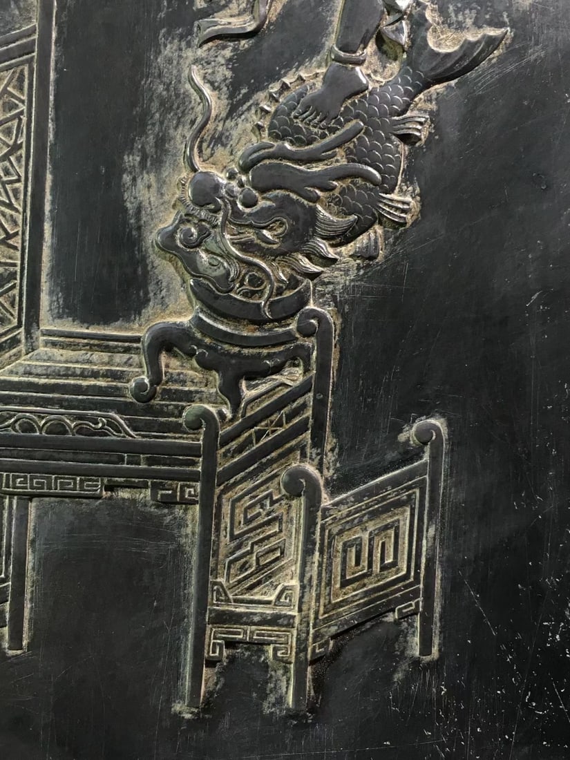 An Exquisite Duan Stone Figures Pattern Table Screen - 5