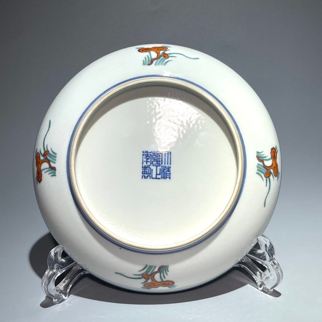 An Exquisite Doucai Crane Pattern Plate - 7