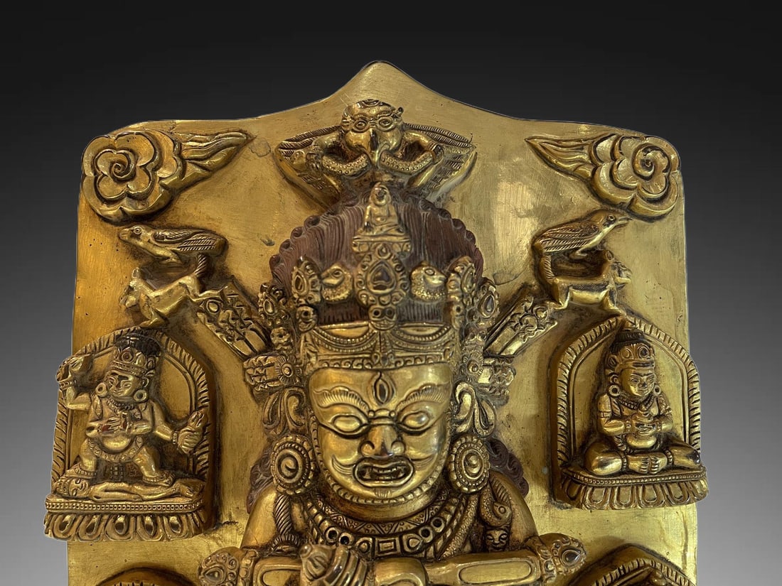 An Exquisite Gilt Bronze Buddha Plaque - 2