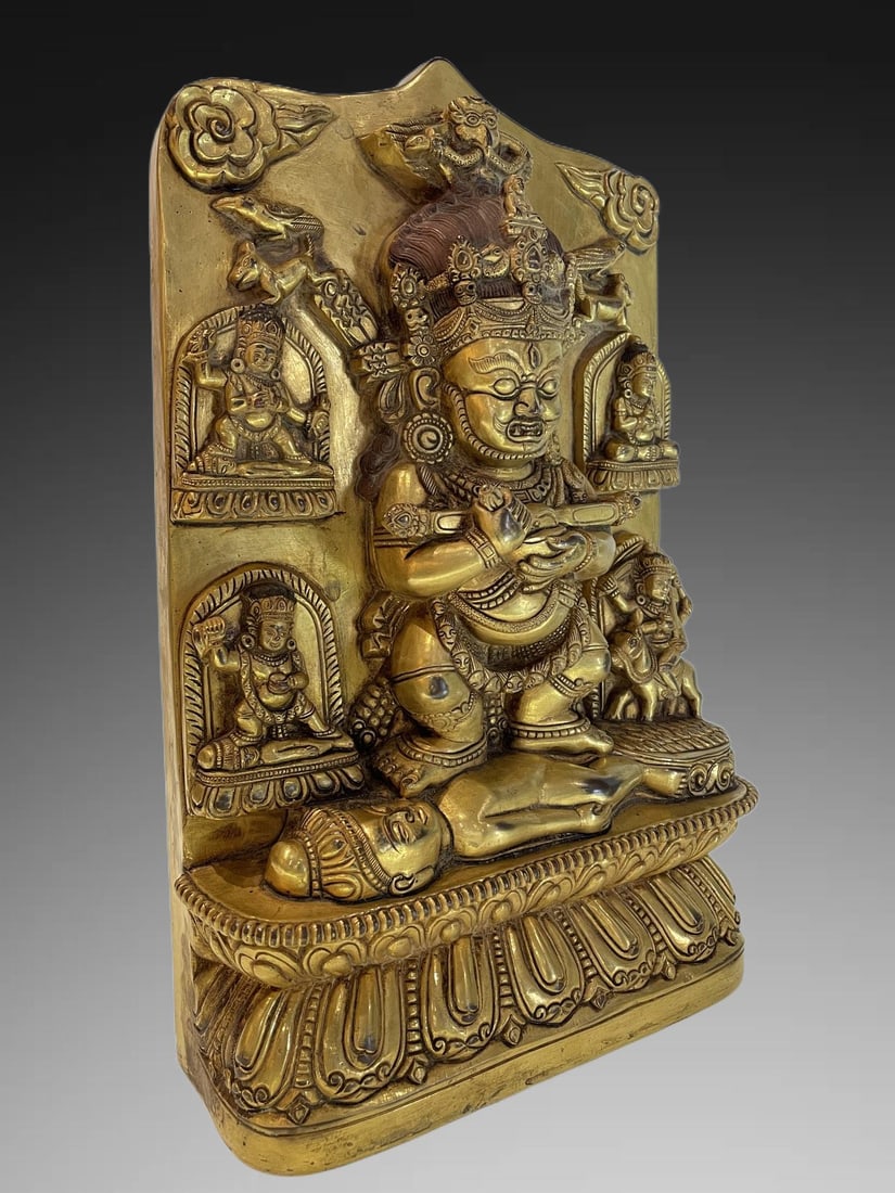 An Exquisite Gilt Bronze Buddha Plaque - 5