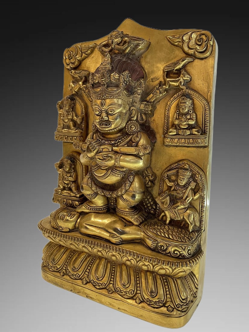 An Exquisite Gilt Bronze Buddha Plaque - 6
