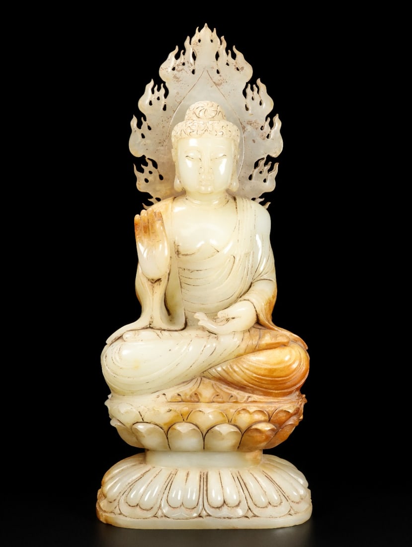 An Exquisite Hotan Jade Buddha statue (1 of 9)