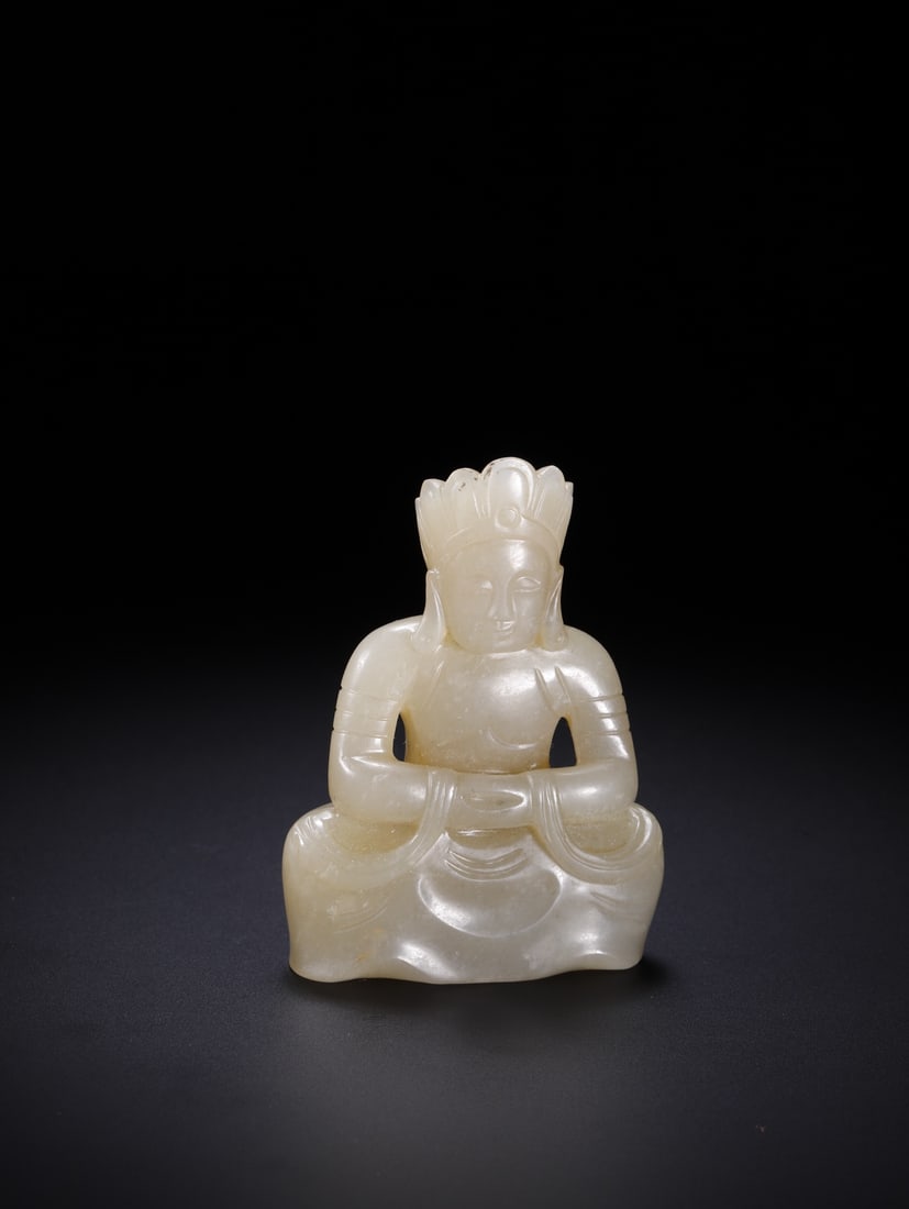 An Exquisite Hotan Jade Buddha statue Ornament (1 of 8)