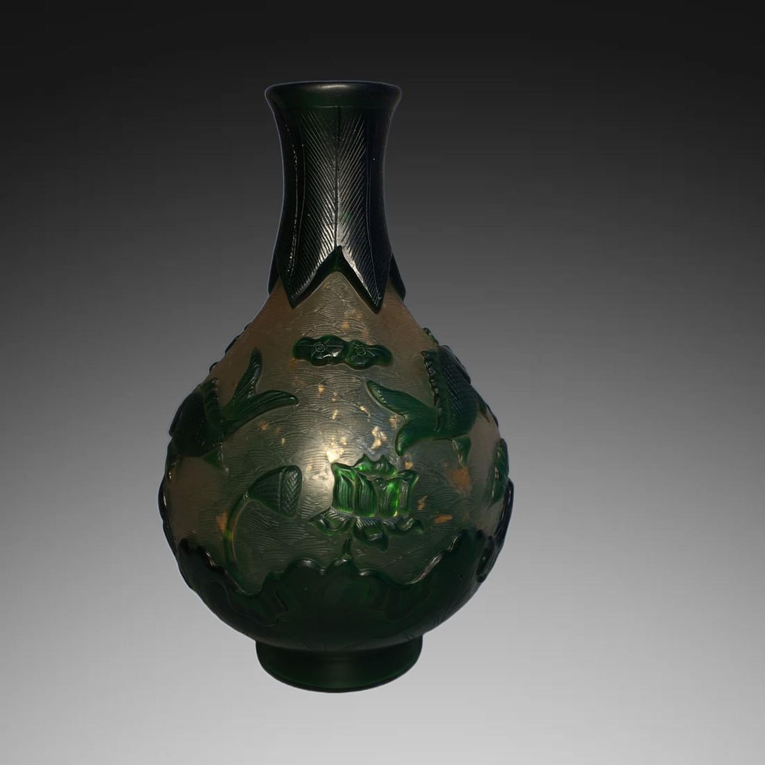 An Exquisite Colored Glaze Fish Pattern Vase - 7