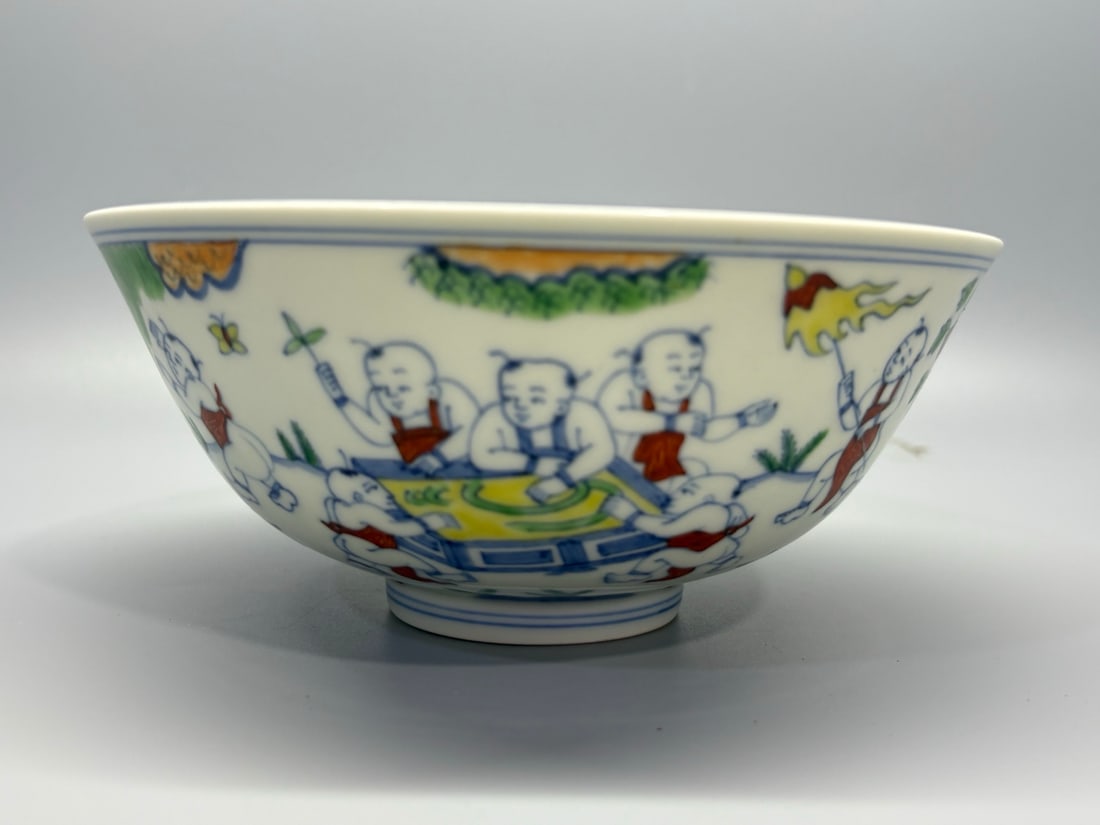An Exquisite Doucai Figures Pattern Bowl - 2