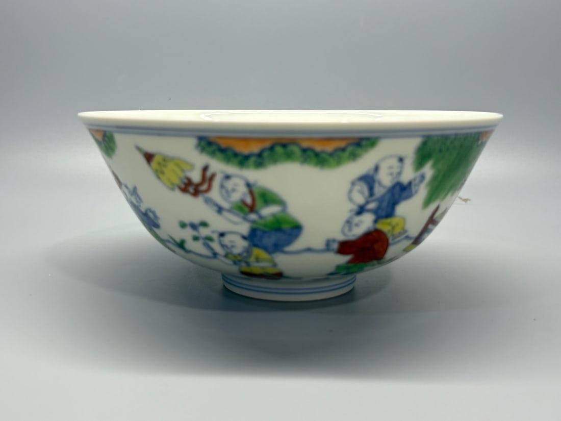 An Exquisite Doucai Figures Pattern Bowl - 3