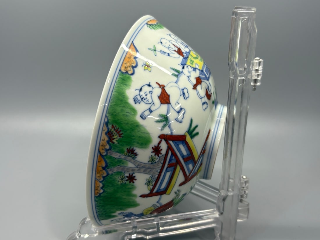 An Exquisite Doucai Figures Pattern Bowl - 6