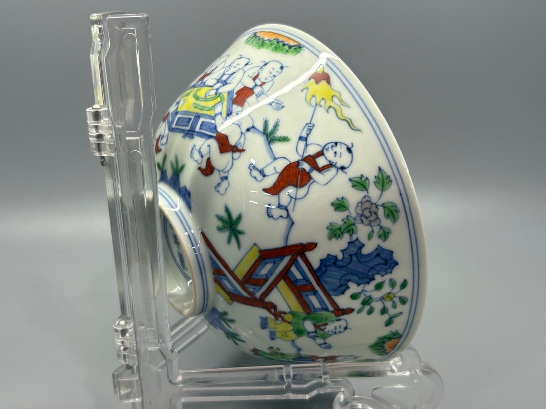 An Exquisite Doucai Figures Pattern Bowl - 7
