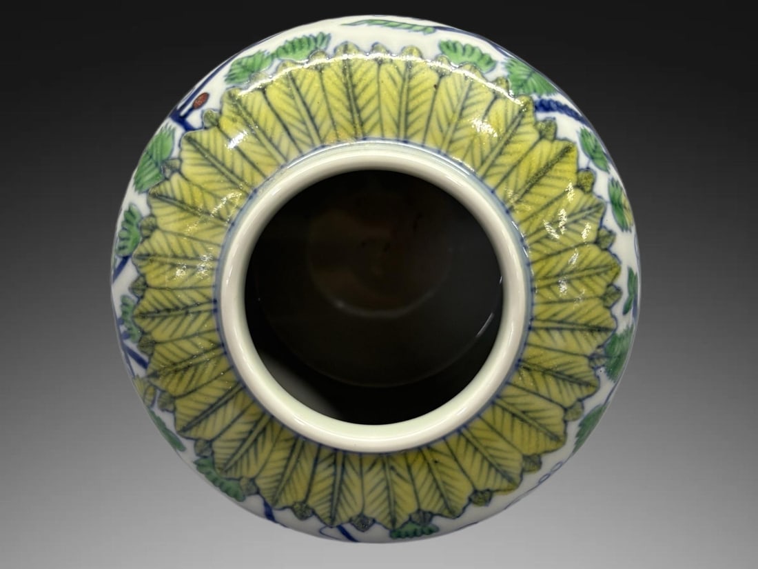 An Exquisite Doucai Grapes Pattern Jar - 8