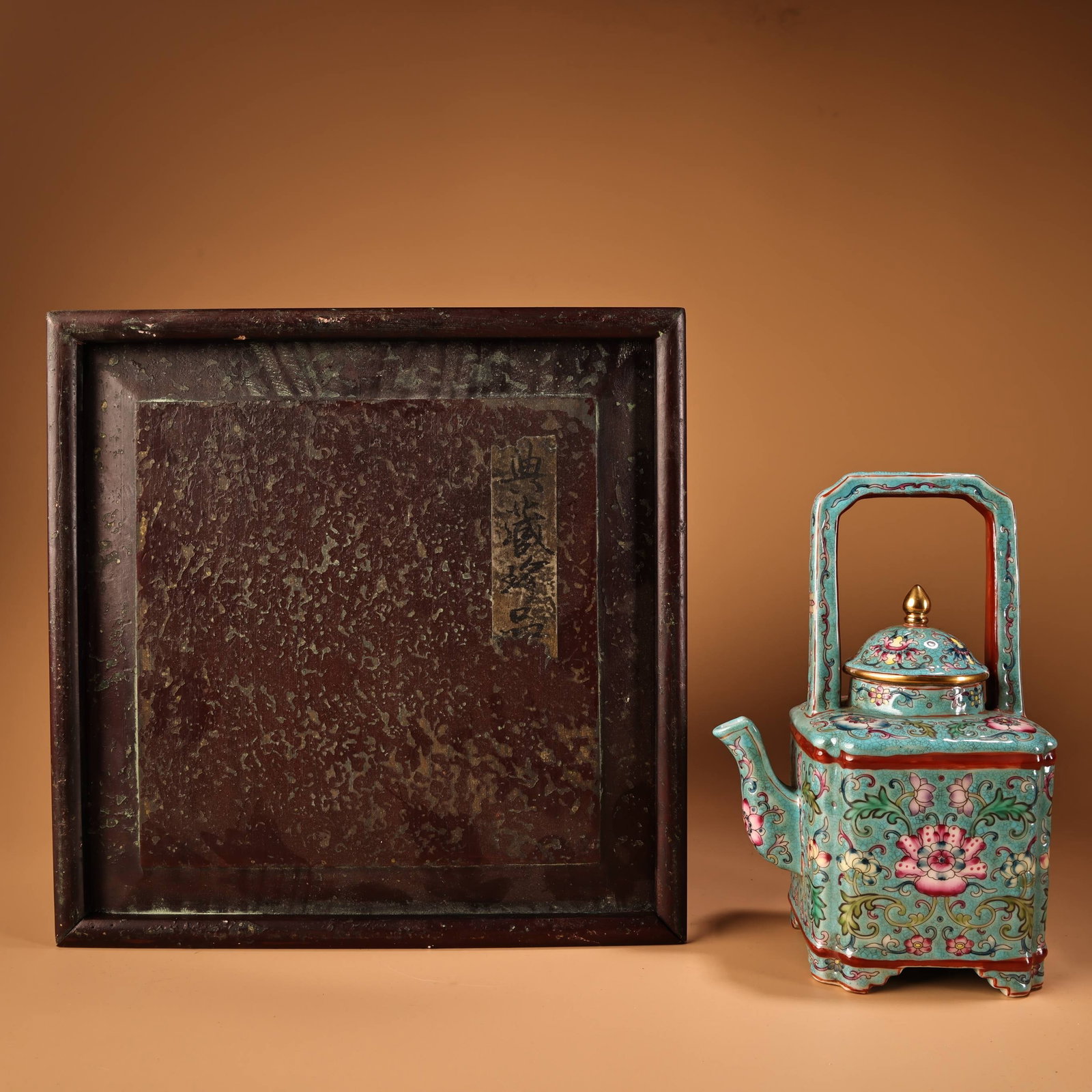 An Exquisite Enamel Painted Gold Lotus Pattern Flagon: An Exquisite Enamel Painted Gold Lotus Pattern Flagon,Qing Dynasty,China,Yongzheng Four-character