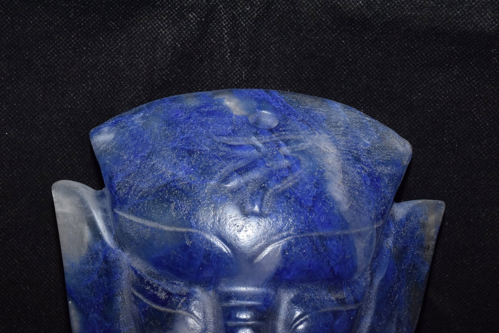 An Exquisite Hemo Jade Figure-Face Pattern Mask - 2