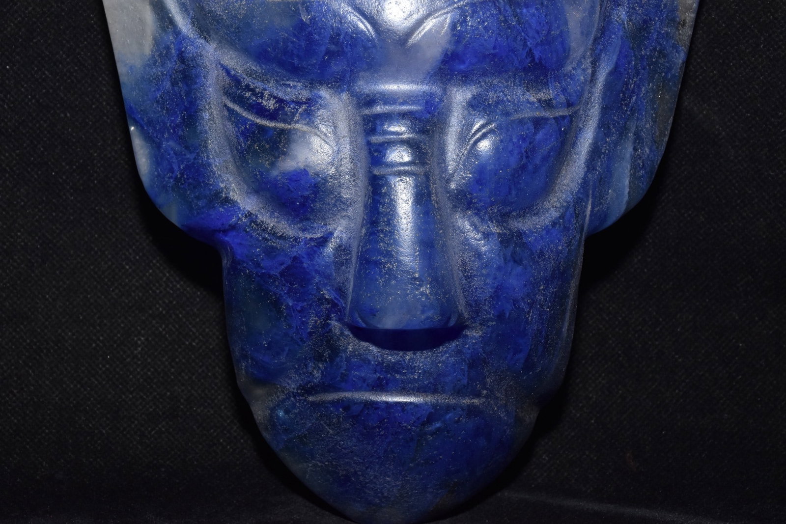 An Exquisite Hemo Jade Figure-Face Pattern Mask - 3