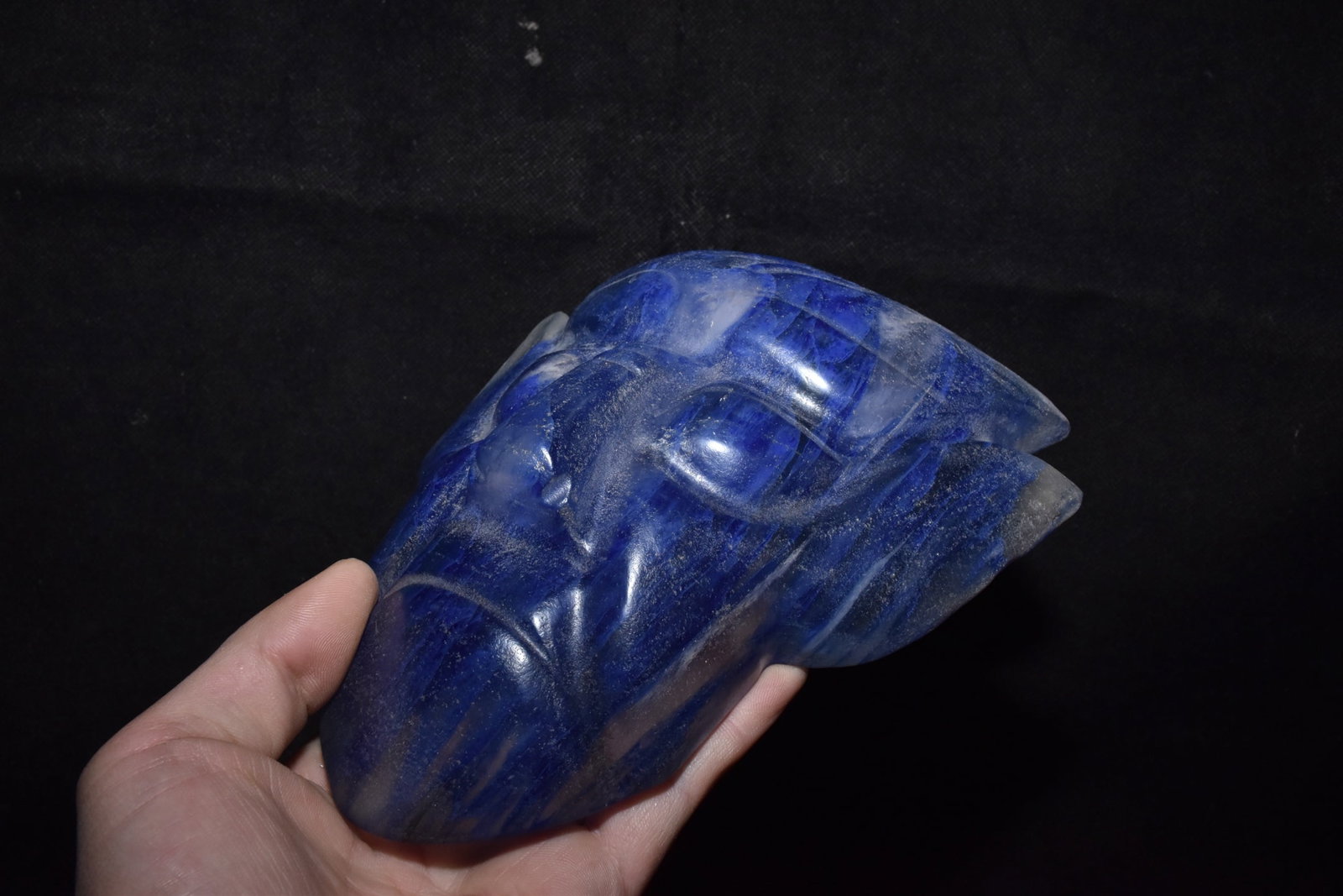 An Exquisite Hemo Jade Figure-Face Pattern Mask - 6