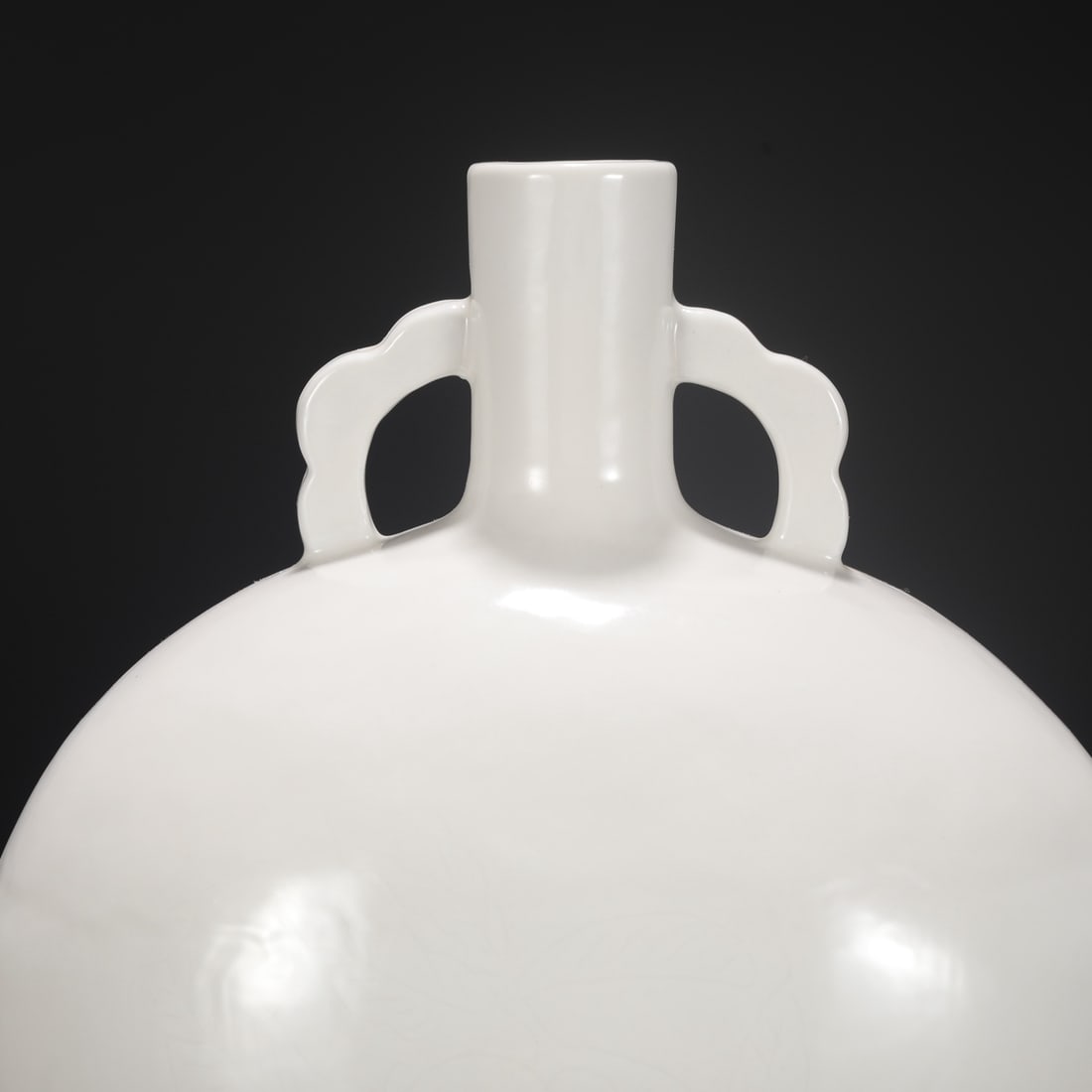 An Exquisite White Glazed Fruit Pattern Double-Ears Vase - 2