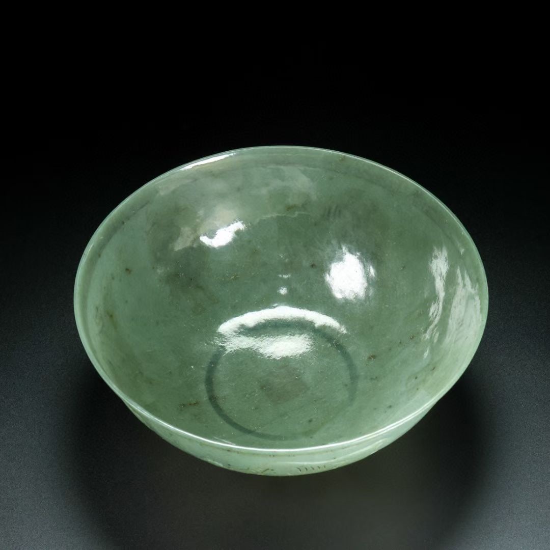 An Exquisite White Jade Buffalo Pattern Bowl - 2
