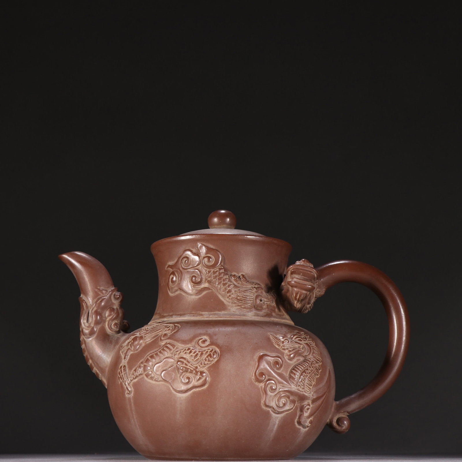 An Exquisite Purple Sands Dragon Pattern Teapot (1 of 9)